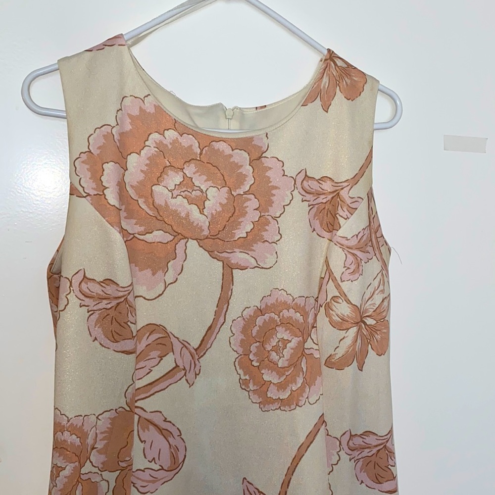 light Beige and pink floral dress